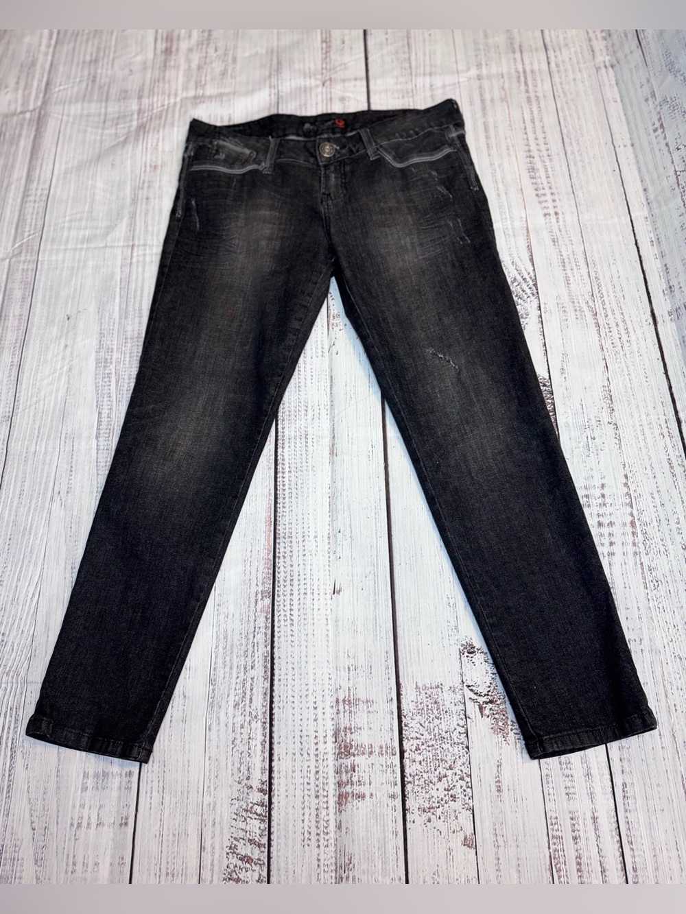 Guess jeans straight leg black denim